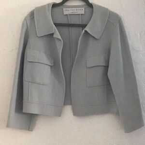 Charles Nolan wool cropped blazer